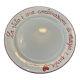 Hand-painted artisanal Italian plate la vita e una combination de magice e pasta