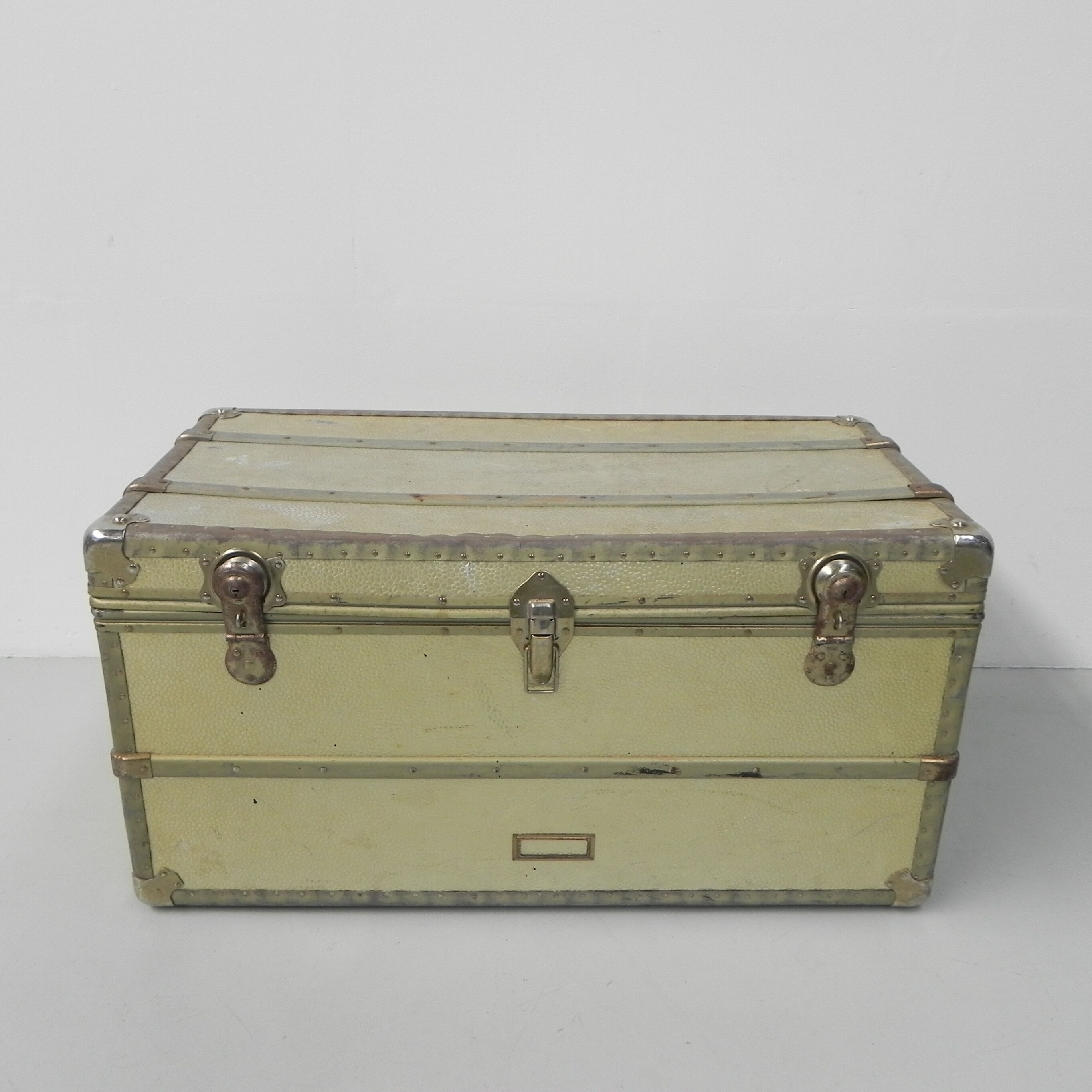Aluminum clad chest, treasure chest