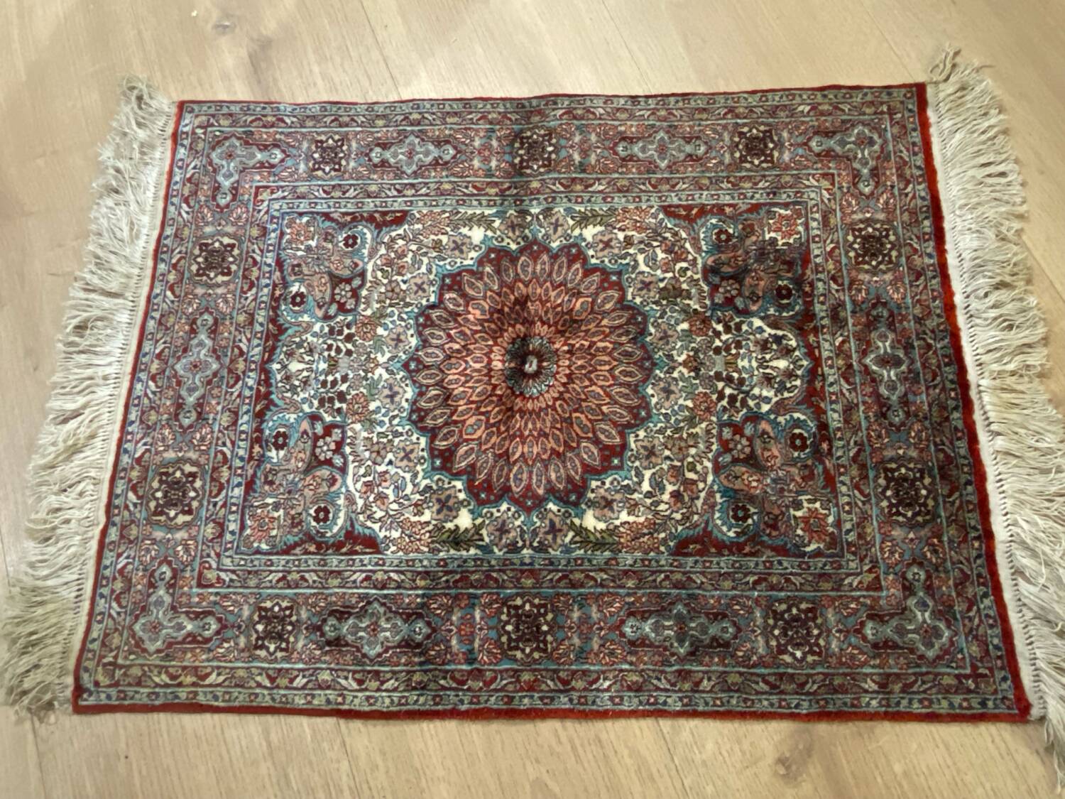 Handmade Persian silk carpet