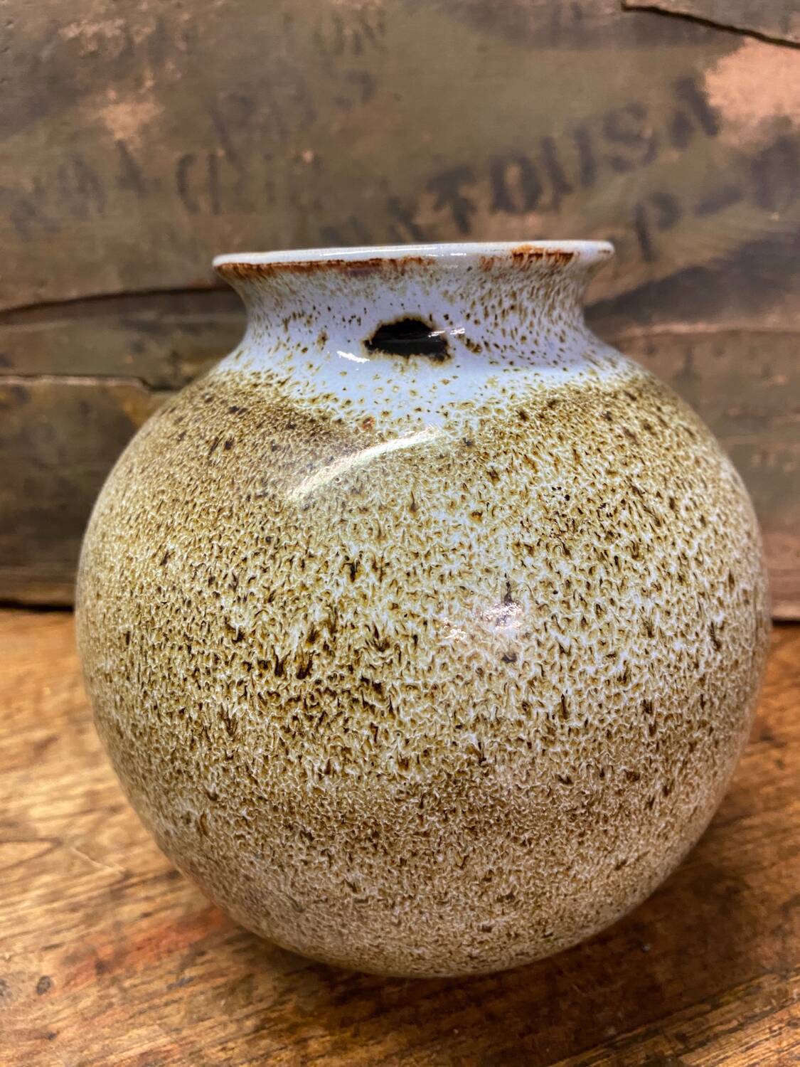 Stoneware ball vase