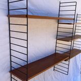 1960s String shelf in teak and metal