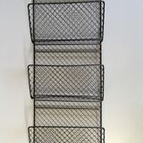 Industrial-style wall-review holders