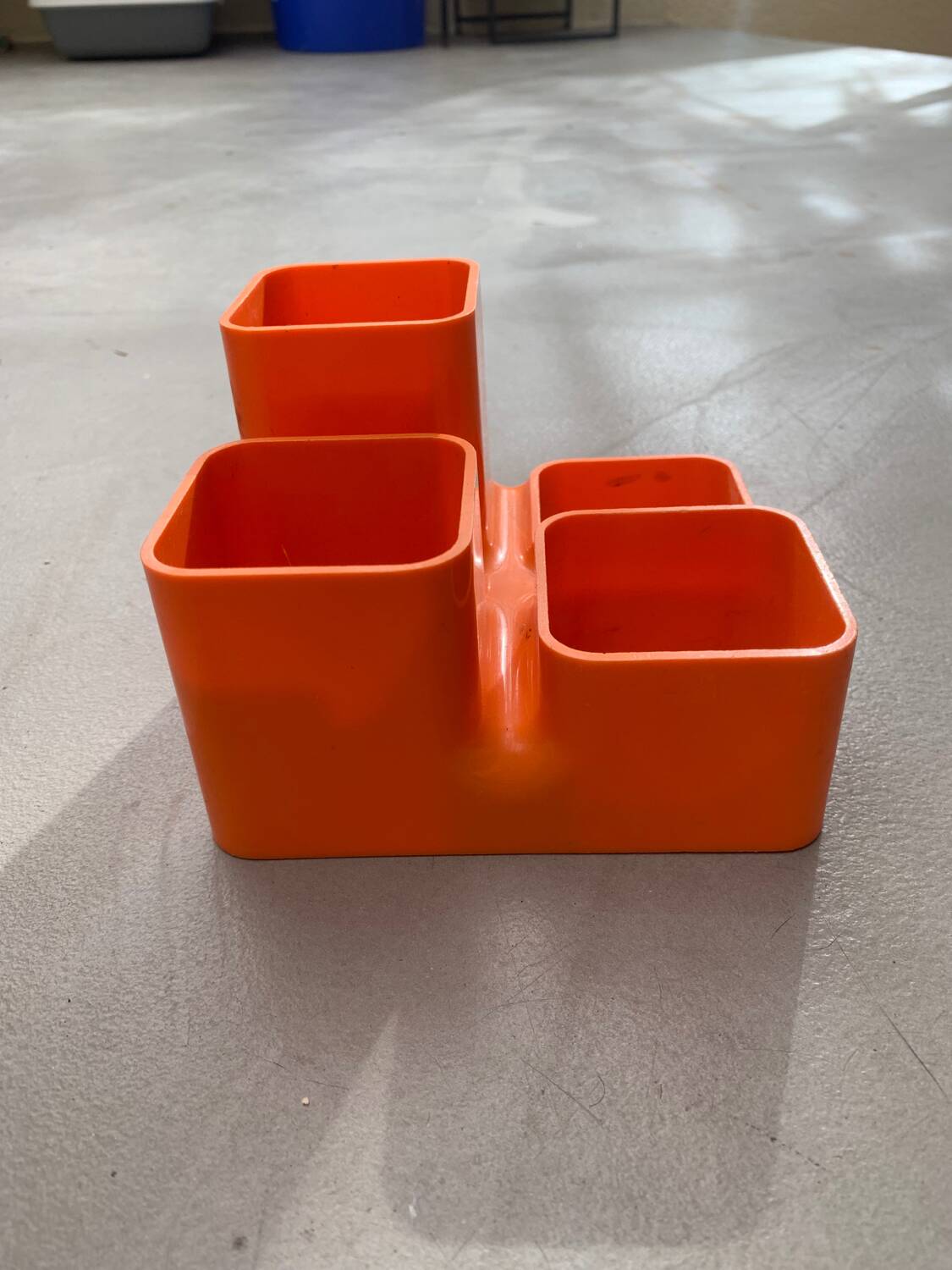 Porte crayon vintage orange