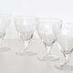 Set of 6 chiselled glass wine glasses, 1930