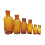 Set of 6 bottles of apothecary