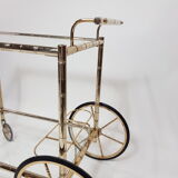 Service trolley serving gilded brass style Maison Baguès