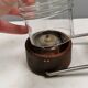 Very beautiful Trip/Trap oil lamp/lantern in teak, glass and stainless stee