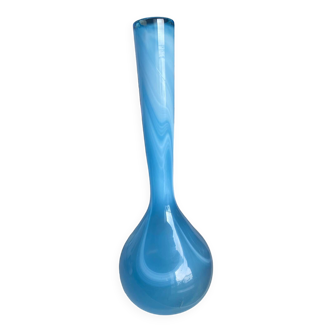 Vase tulipe en verre soufflée, années 1970