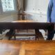 Waxed cherry wood dining table