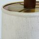 Mid-century modern adjustable teak arc floor lamp with fabric shade, 1960s