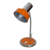 Lampe de bureau en métal orange années 70