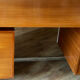 Bureau vintage teck et inox deux caissons