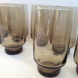 11 vintage smoked glasses