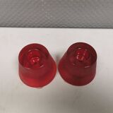 Reversible glass candlesticks with a conical shape for tealights or candles