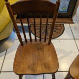 Ensemble de 4 chaises rustiques chêne