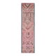 1970s Turkish Oushak Handmade Wool Cotton Pink Runner Rug 83x331