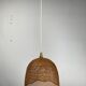 Beehive webbing rattan wicker pendant hanging lamp, 1930s
