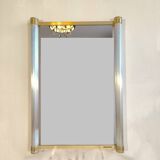 Very beautiful authentic mirror from the 1970s signed Pierre Vandel Paris.
