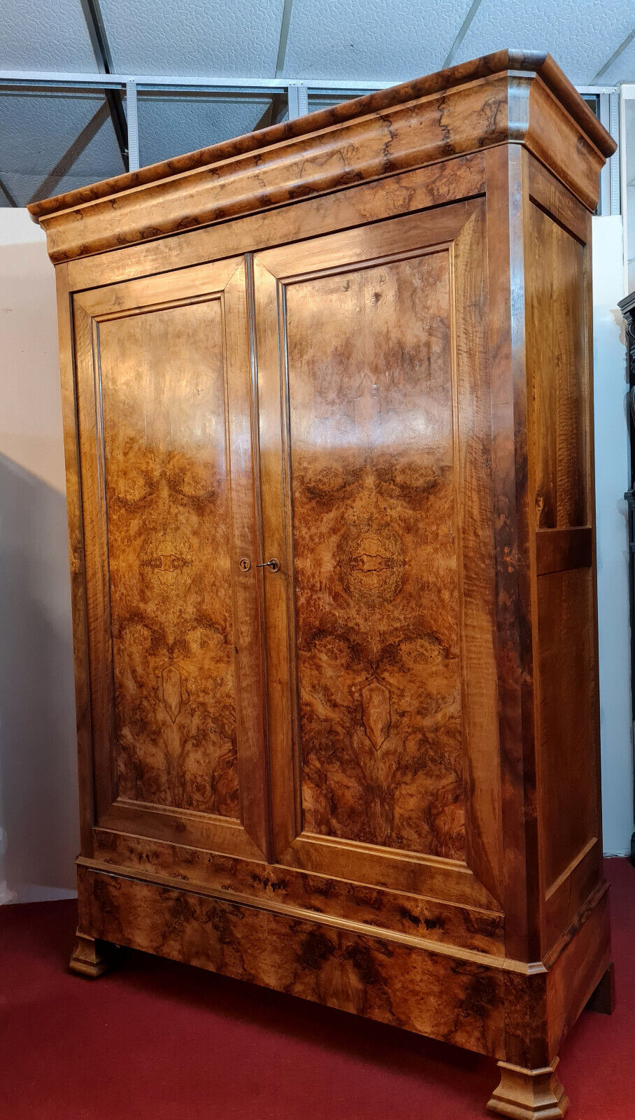 Parisian wardrobe Louis Philippe period walnut circa 1830