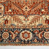 1960s Antique Red & Navy Blue Classic Persian Rug, 287x386Cm