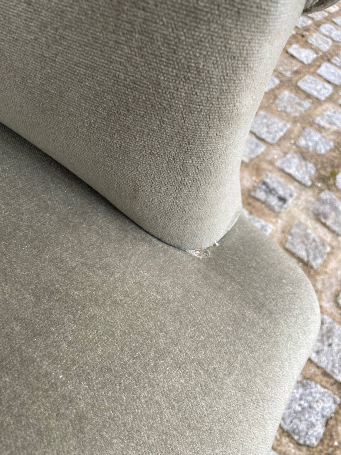 Fauteuil crapaud velours vert