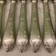 6 silver-plated dessert knives by SFAM and Rumèbe in the Louis XVI style from Narbonne.