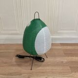 Lampe verte "Design papier et métal".