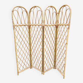 Vintage rattan screen