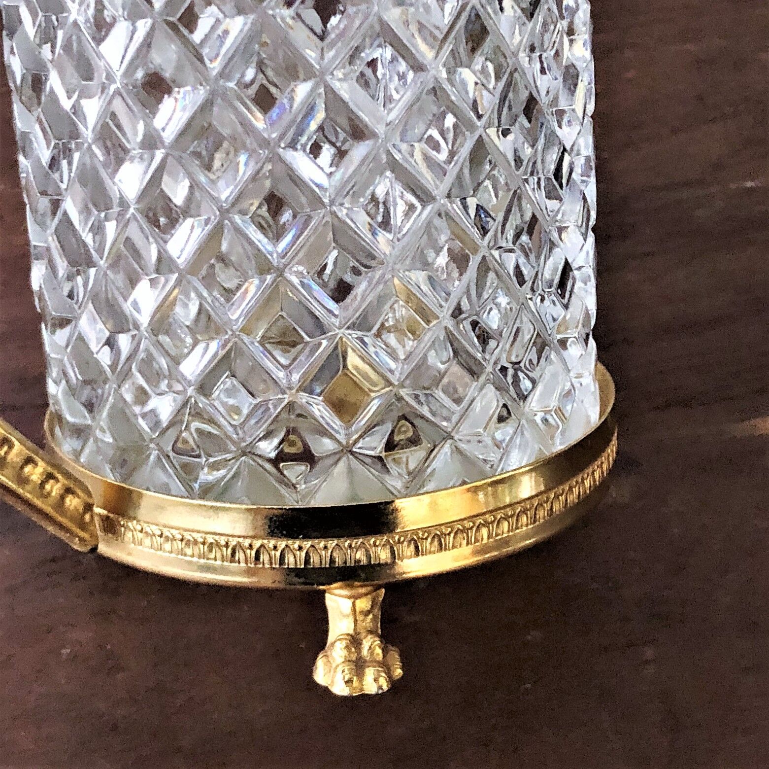 Candy box glass and brass