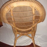 rattan armchair Emmanuelle de 1950/60