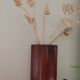 60s teak wood imitation vase.
