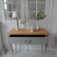 Console, side desk of beautiful craftsmanship re-enchanted in verdigris