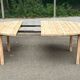Table de repas ronde, ovale extensible scandinave en sapin poncé