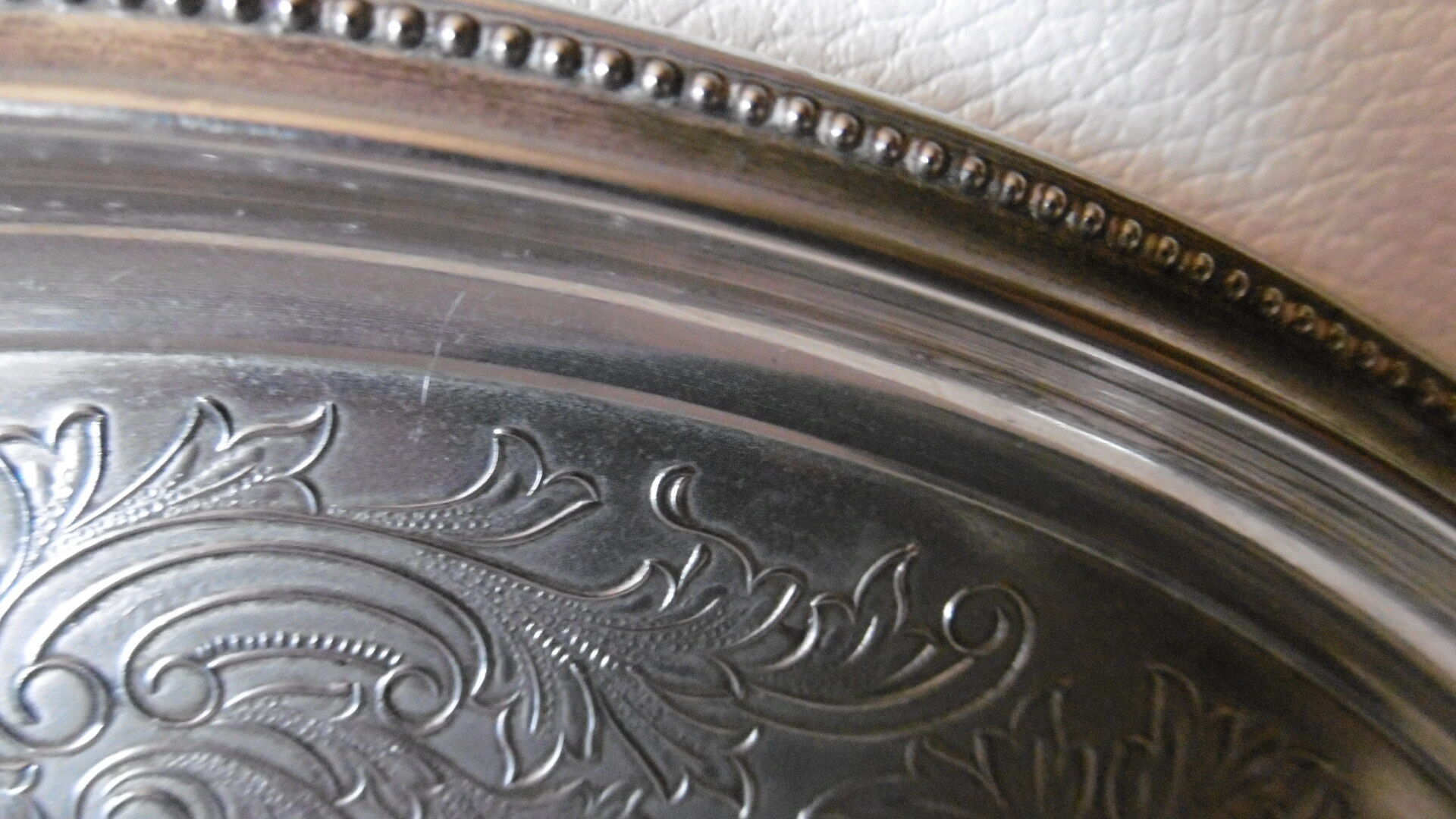 English trophy silver metal tray