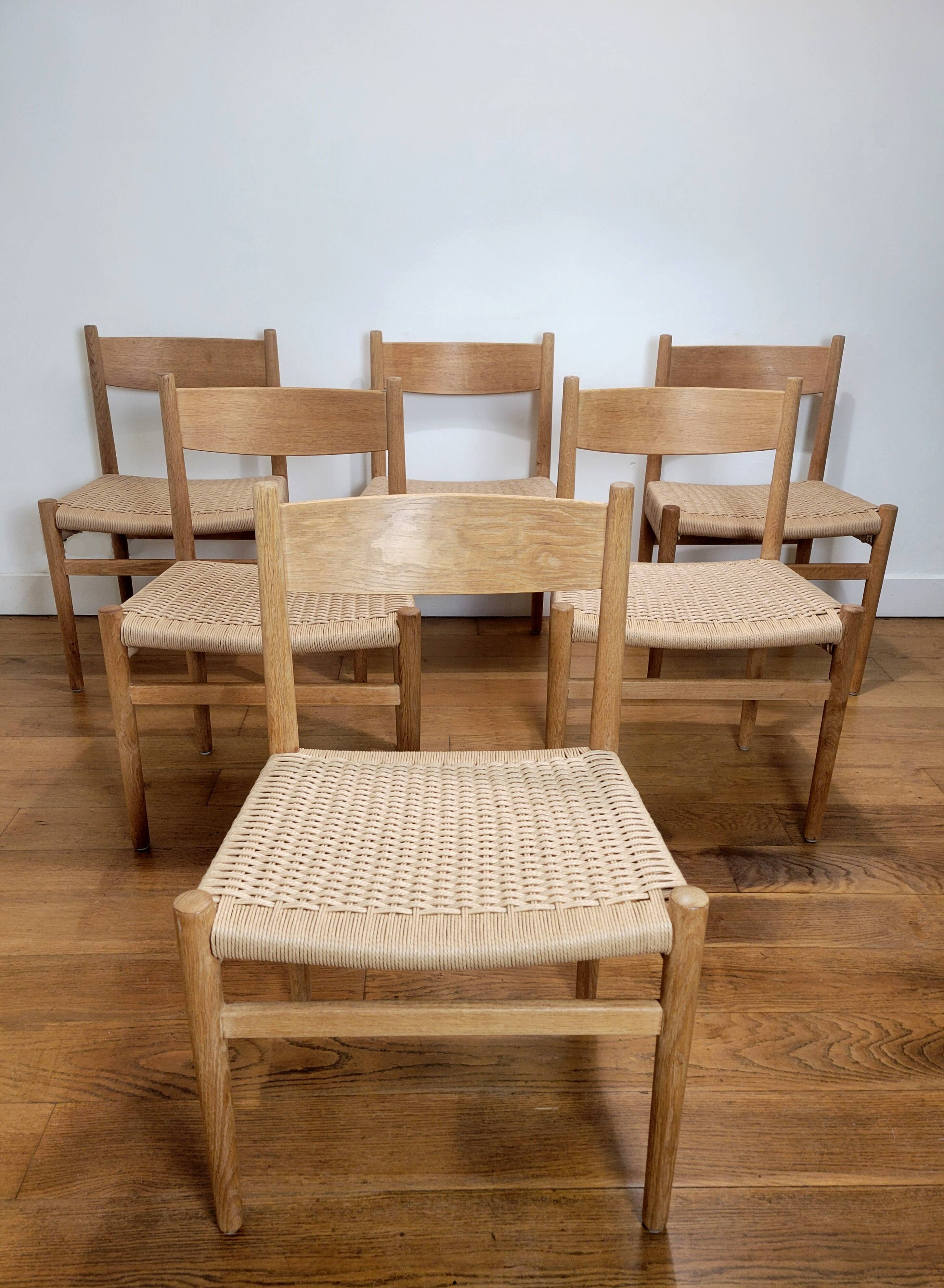 Set of 6 chairs by Hans J. Wegner for Carl Hansen & Søn, 1960