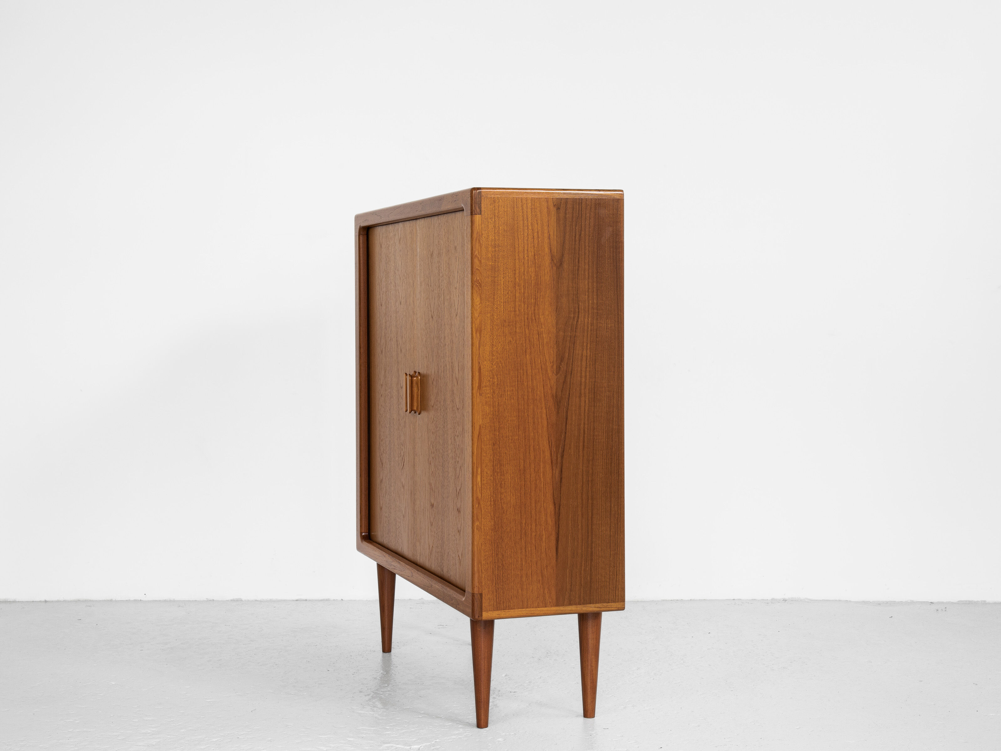 Midcentury danish cabinet with tambour doors by Dyrlund 1960s