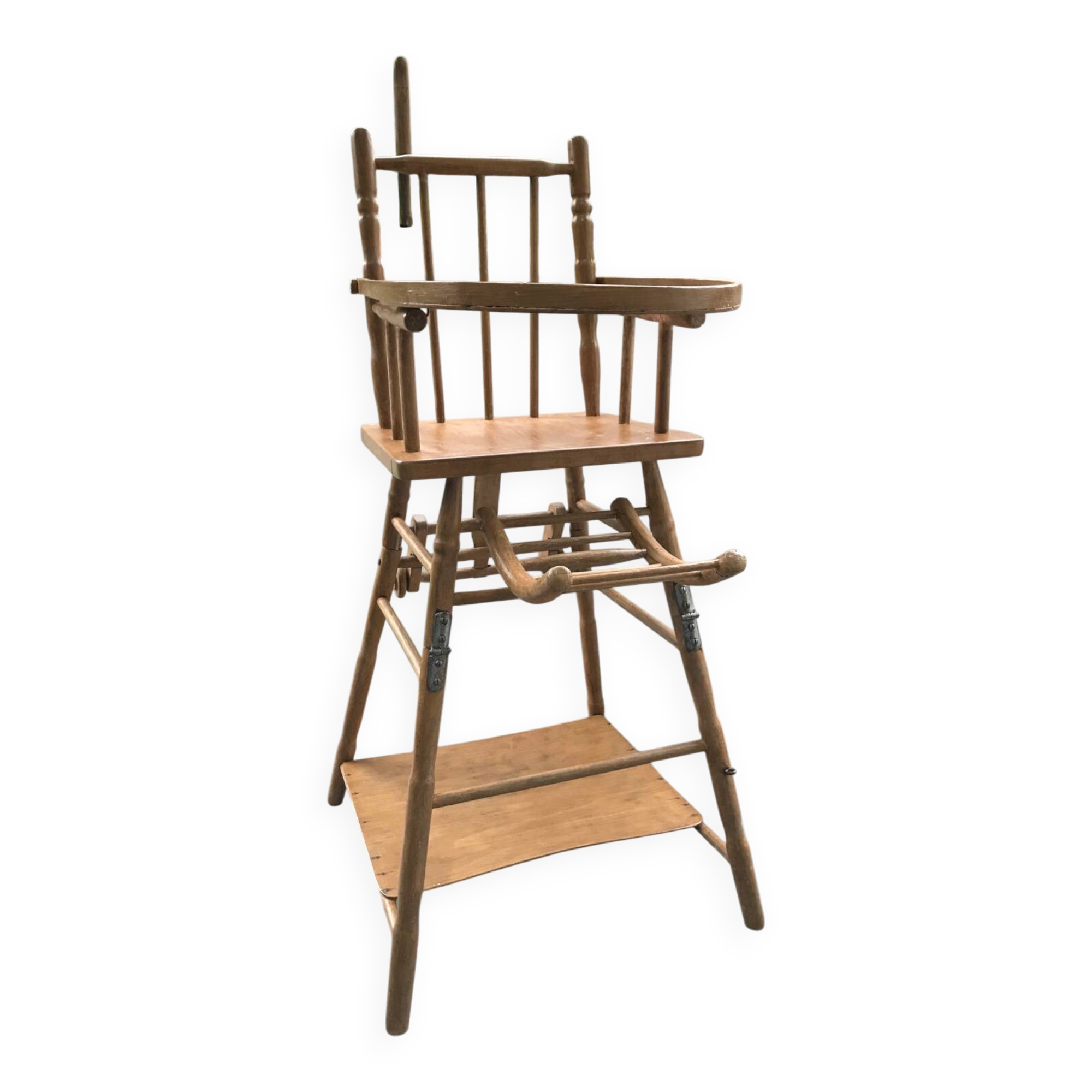 Wooden high chair for baby - Vintage
