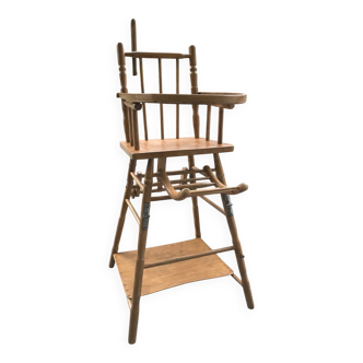 Wooden high chair for baby - Vintage