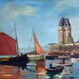 Tableau ancien Marine signée années 50/60