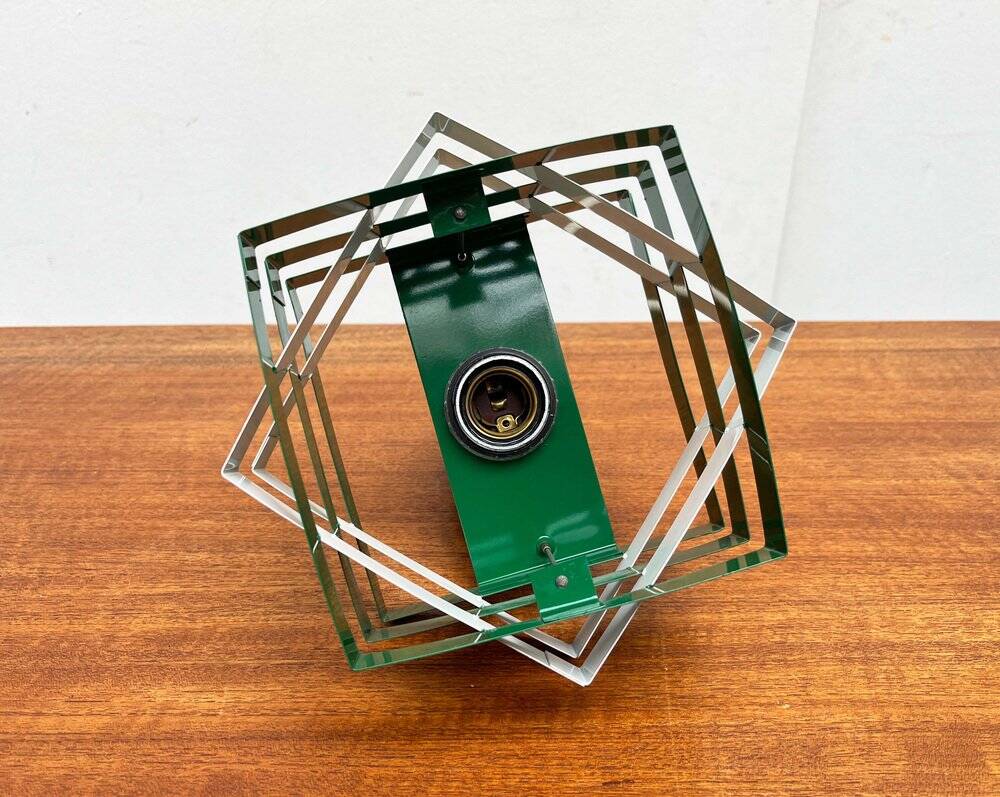 Modern metal lamella pendant lamp from the mid-century in the style of J. J. M. Hoogervorst for Anvia, 1960s.