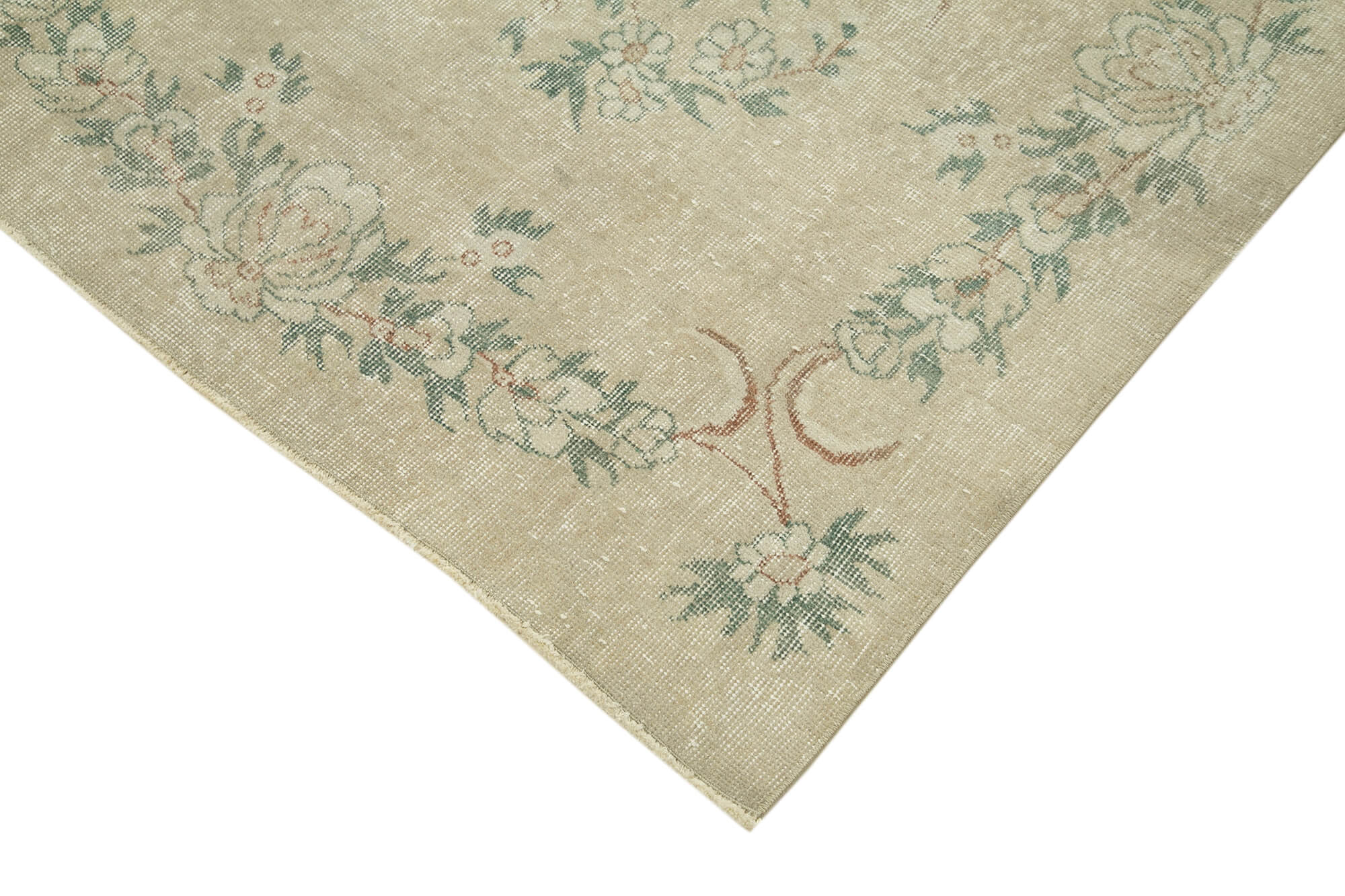 Hand-knotted wool turkish beige carpet 203 cm x 303 cm