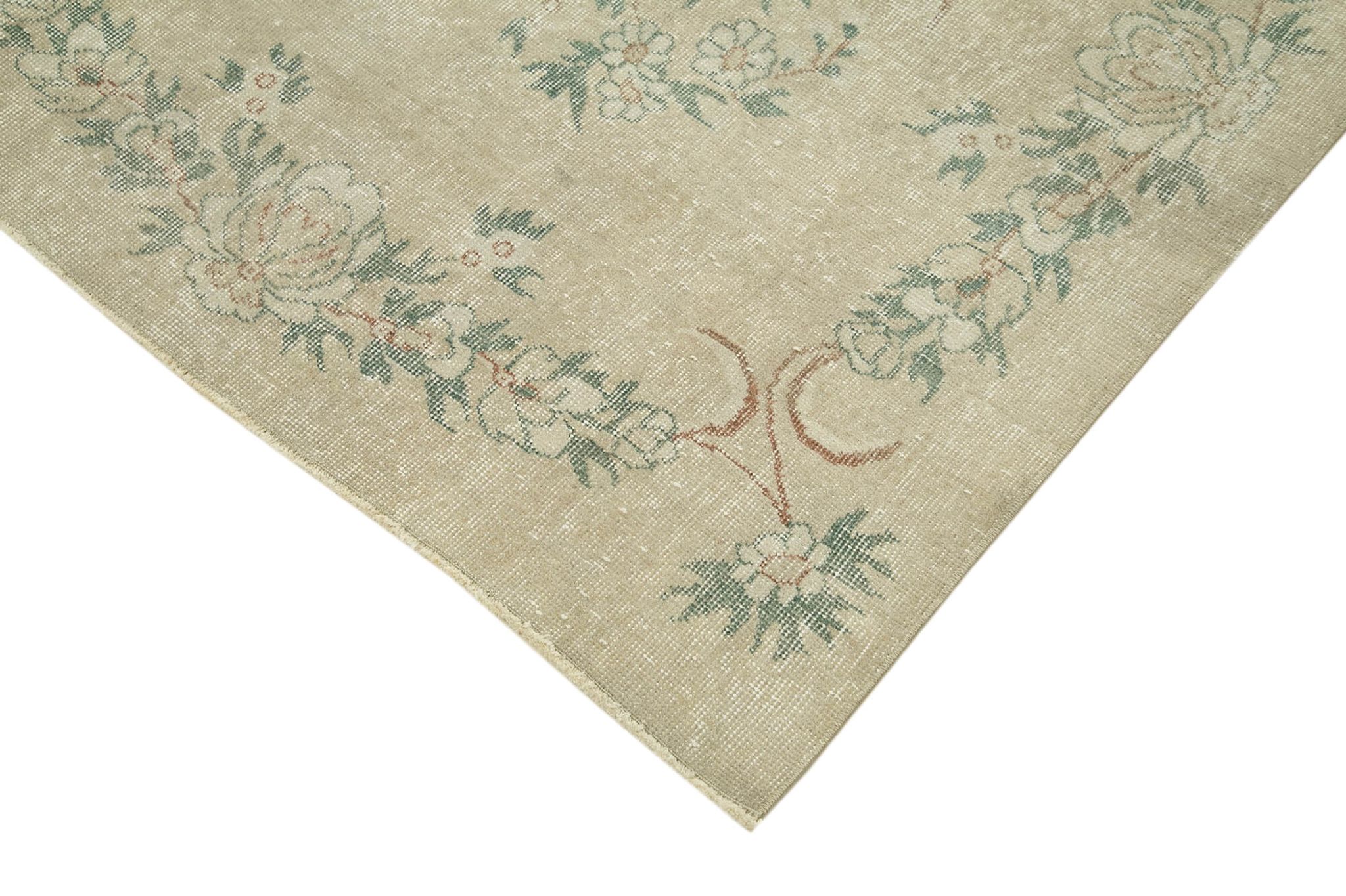 Hand-knotted wool turkish beige carpet 203 cm x 303 cm