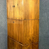 Secretary guillotine era Louis Philippe Charles X in blond walnut circa 1830