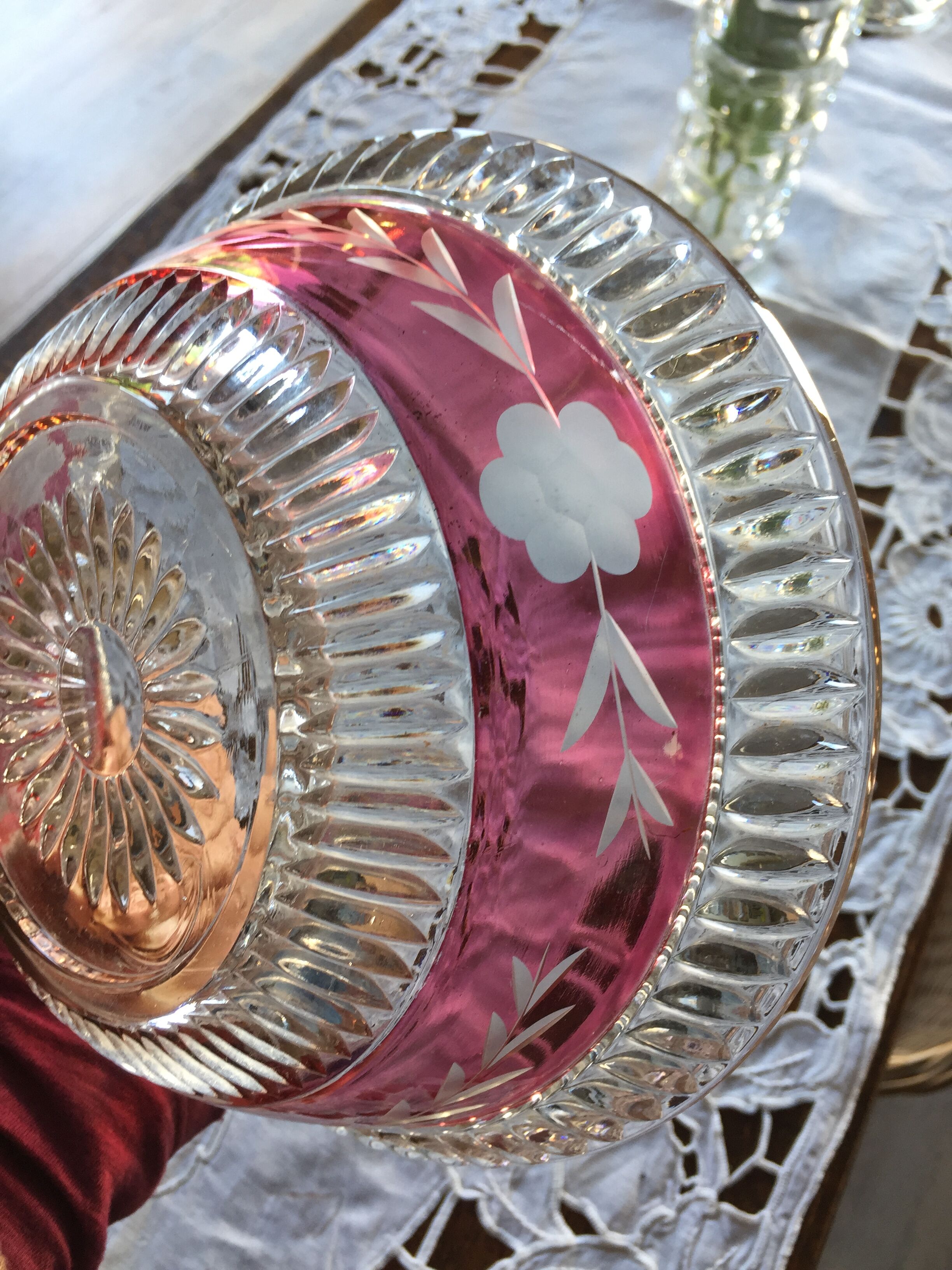 Chiseled Bohemian Crystal Cup