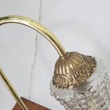 Brass and glass desk lamp