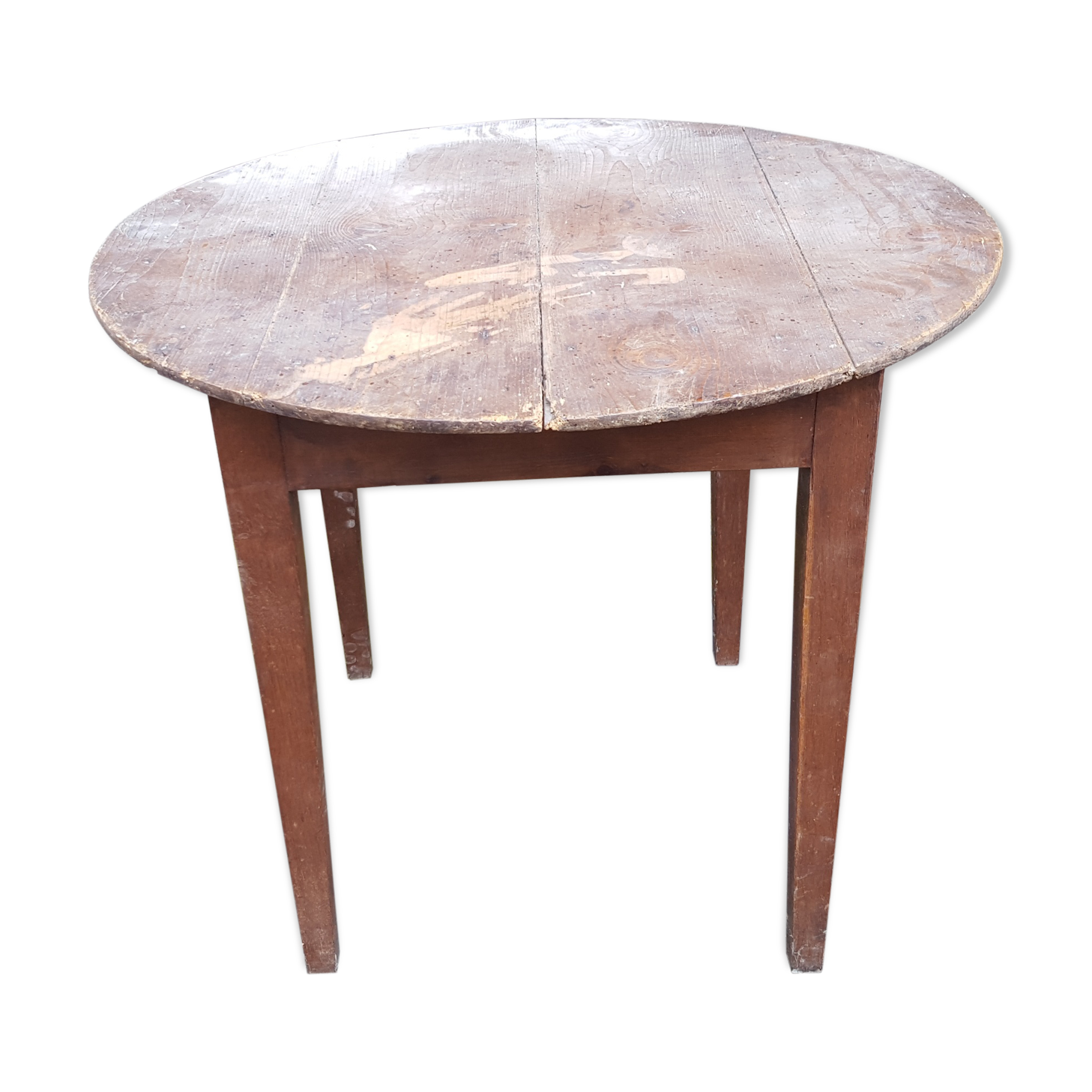 Round pine table spindle legs