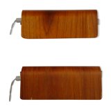 Pair of teak bedside sconces, model V321 from Nator