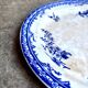 Large round Staffordshire blue ironstone dish
