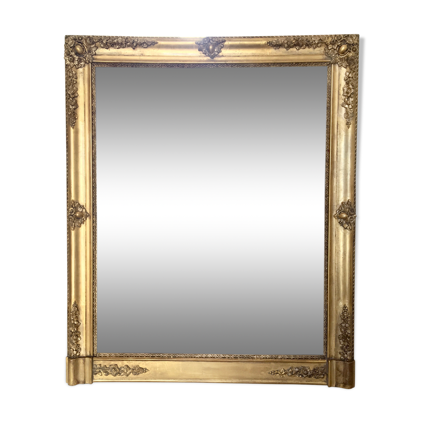 Miroir doré Restauration, Charles X 110x90