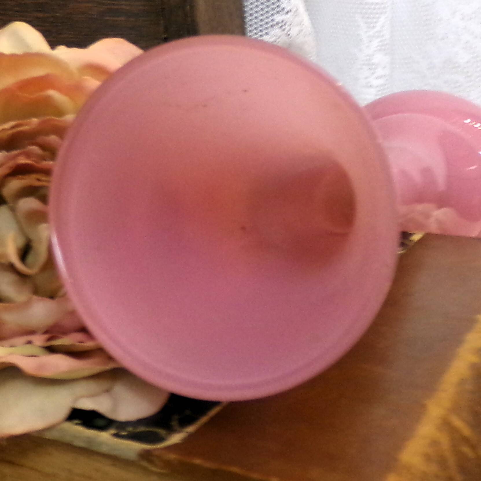 Large pink glass paste soliflore vase